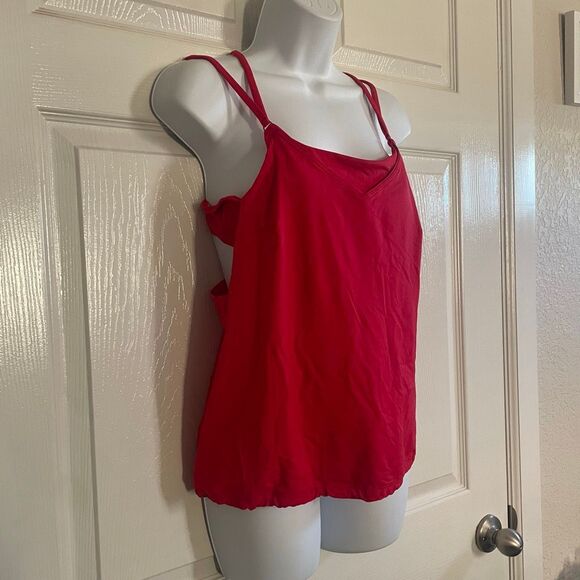 Athleta 34B / 34C Seascape Bra Cup Tankini Bikini Top Red - Picture 4 of 7
